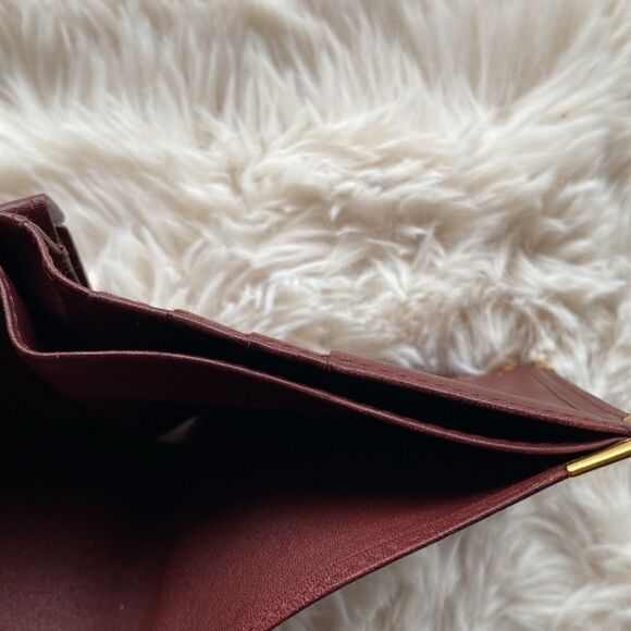 Cartier Burgundy Leather Wallet - Picture 7 of 10